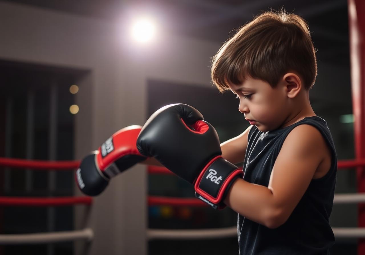 Anak berlatih boxing